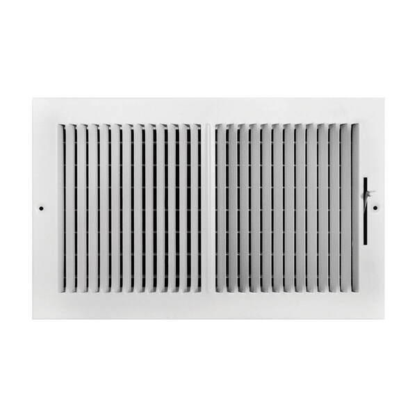 Greystone Tru Aire 8 in. H X 14 in. W 2-Way Powder Coat White Steel Wall/Ceiling Register C102M 14X8 - main